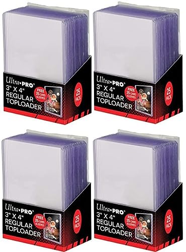 Ultra Pro 3x4 Top Loaders 100 ct Plus 100 Free Card Sleeve Promo Pack (1 Pack)