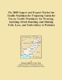 The 2009 Import and Export Market for Textile Machines for Preparing Yarns for Use on Textile Machinery for Weaving, Knitting, Stitch-Bonding, and Making Tulle, Lace, and Embroidery in Pakistan