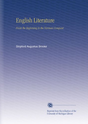 English Literature: From the Beginning to the Norman Conquest