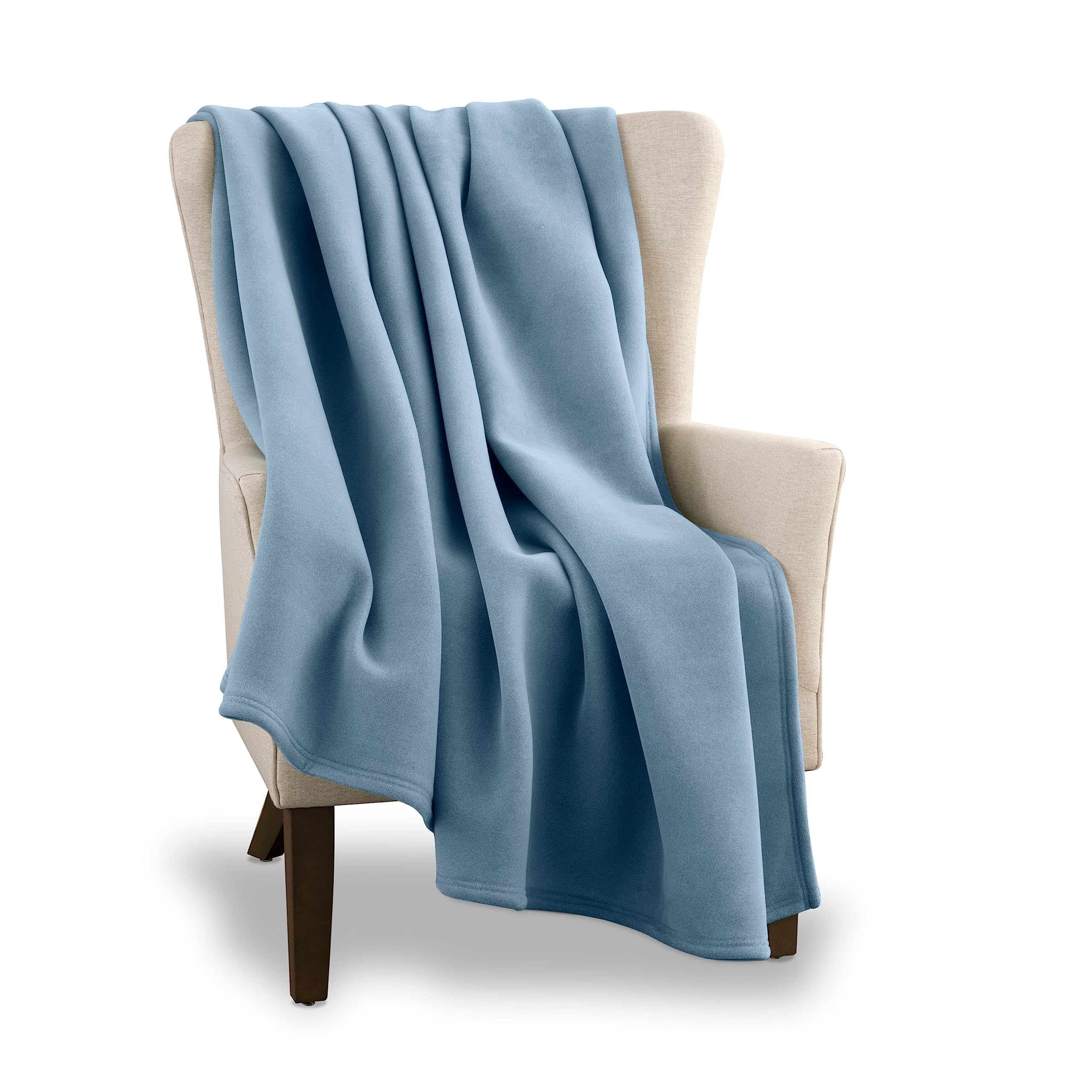 The Original Vellux Blanket - Full/Queen, Soft, Warm, Insulated, Pet-Friendly, Home Bed & Sofa - Wedgewood Blue