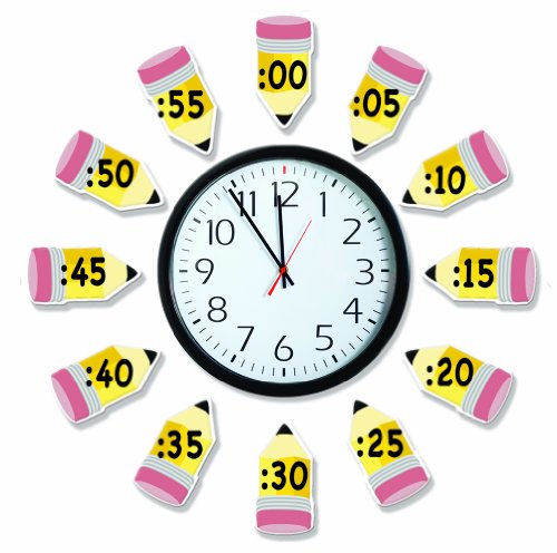Book Cover Eureka 'Telling Time' Bulletin Board Analog Clock Practice, 4pc, 17'' W x 24'' L