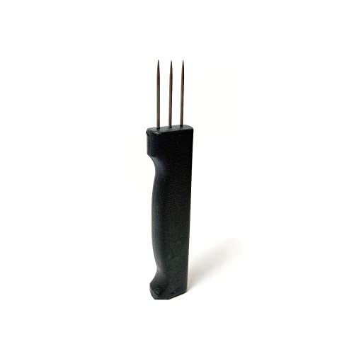 Book Cover Sausage Pricker Tool - USA Made - 3 Sharp Stainless Steel Prongs - 5.5 inch - The Sausage Maker