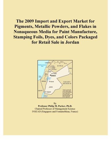 The 2009 Import and Export Market for Pigments, Metallic Powders, and Flakes in Nonaqueous Media for Paint Manufacture, Stamping Foils, Dyes, and Colors Packaged for Retail Sale in Jordan
