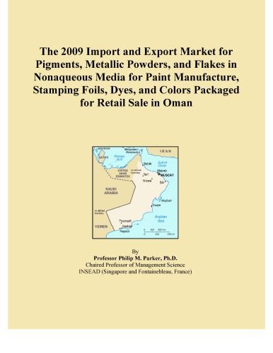 The 2009 Import and Export Market for Pigments, Metallic Powders, and Flakes in Nonaqueous Media for Paint Manufacture, Stamping Foils, Dyes, and Colors Packaged for Retail Sale in Oman
