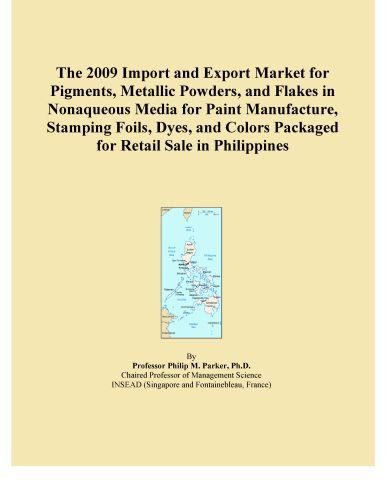 The 2009 Import and Export Market for Pigments, Metallic Powders, and Flakes in Nonaqueous Media for Paint Manufacture, Stamping Foils, Dyes, and Colors Packaged for Retail Sale in Philippines
