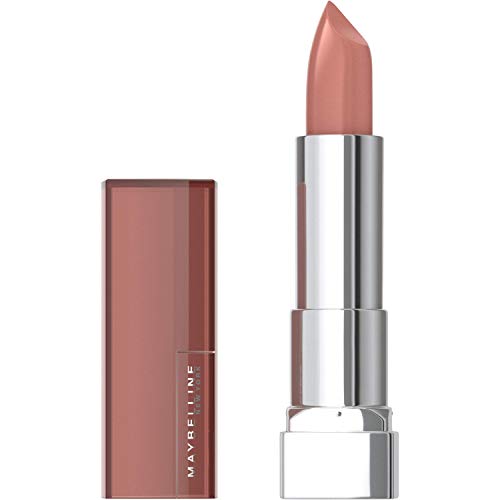 Maybelline New York Color Sensational Lipstick, Lip Makeup, Cream Finish, Hydrating Lipstick, Nearly There, Nude,1 Count