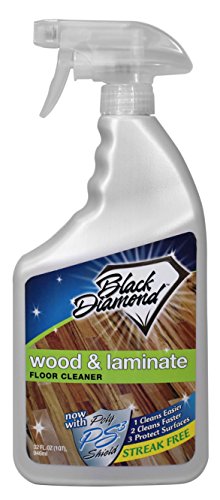 Black Diamond Stoneworks Wood & Laminate Floor Cleaner: For Hardwood, Real, Natural & Engineered Flooring –Biodegradable Safe for Cleaning All Floors 1 Quart