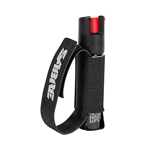 SABRE ADVANCED Pepper Spray for Runners with Adjustable Hand Strap â€“ 3-in-1 Formula (Pepper Spray, CS Tear Gas & UV Marking Dye), Police Strength Self Defense Spray, 10-foot (3 m) Range, 35 Bursts