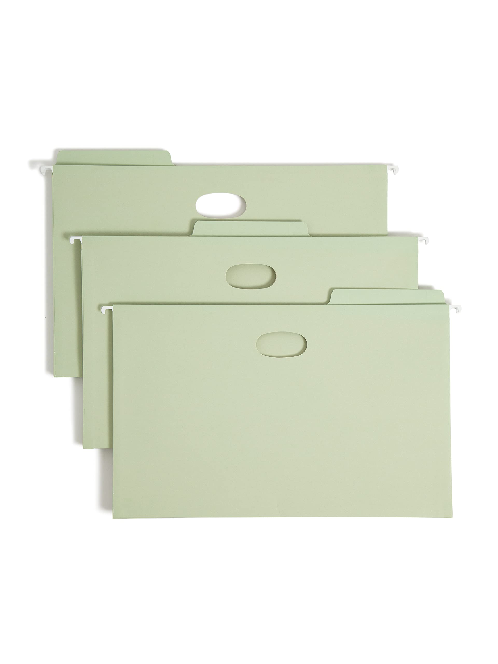Smead FasTab Hanging Pocket with TUFF Construction and Full-Height Gusset, 5-1/4" Expansion, 1/3-Cut Built-in Tab, Legal Size, Moss, 9 per Box (64324)