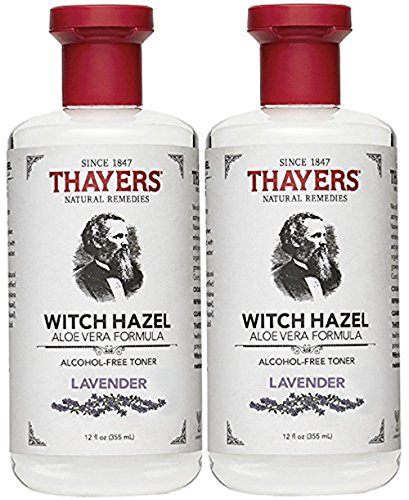 THAYERS Alcohol-Free Witch Hazel with Organic Aloe Vera Formula Toner, Lavender, Clear, Unscented, 12 Fl Oz, Pack of 2