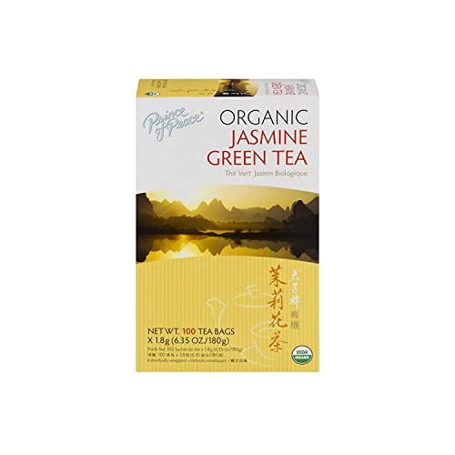 Prince of Peace Organic Jasmine Green Tea 100 tea bags (Pack of 2)