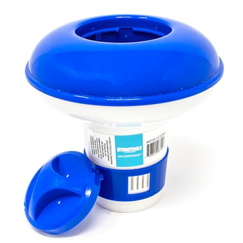 HYDROTOOLS BY SWIMLINE 8715 Mini Chemical Dispenser For Spas and Personal Pools| Compatible With Bromine & Chlorine Supports 1’’ Tablets | Adjustable Control Ring For Customizable Flow Rate