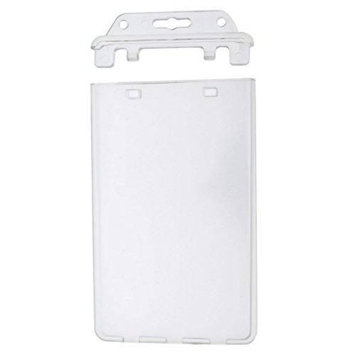 Permanent Locking Hard Plastic Badge Holder - Vertical - by Specialist ID (1 Sold Individually)