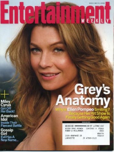 Entertainment Weekly May 9, 2008 Ellen Pompeo/Grey's Anatomy Cover, Stephen King, American Idol, Gossip Girl