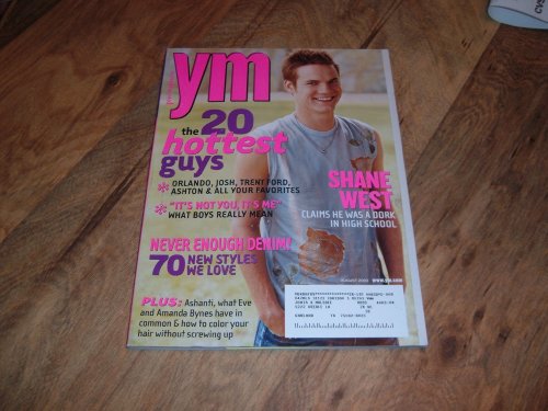 Y M magazine, August 2003 issue-Shane West-claims he was a dork in High School.