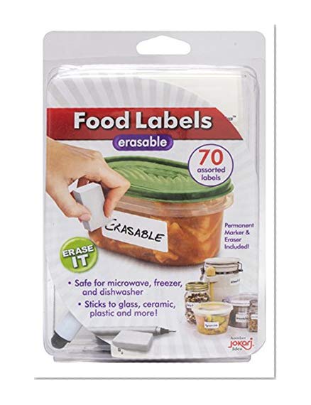 Jokari 47826 Label une fois Étiquettes alimentaire avec marqueurs effaçable
