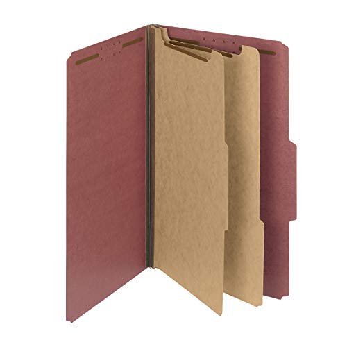 Book Cover Smead 100% Recycled Pressboard Classification File Folder, 2 Dividers, 2