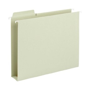 Smead FasTab Hanging Box Bottom File Folder, 2" Expansion, 1/3-Cut Built-in Tab, Letter Size, Moss, 20 per Box (64201)