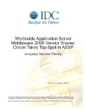 Worldwide Application Server Middleware 2008 Vendor Shares: Oracle Takes Top Spot in ASSP