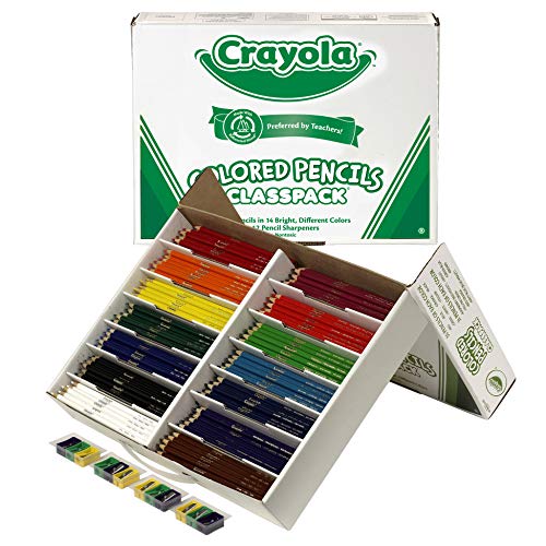 Book Cover Crayola Colored Pencil Classpack, School Supplies, 14 Assorted Colors, 462 Count