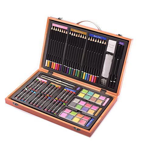 Book Cover Darice 80-Piece Deluxe Art Set – Art Supplies for Drawing, Painting and More in a Compact, Portable Case - Makes a Great Gift for Beginner and Serious Artists