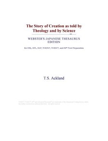 The Story of Creation as told by Theology and by Science (Webster's Japanese Thesaurus Edition)