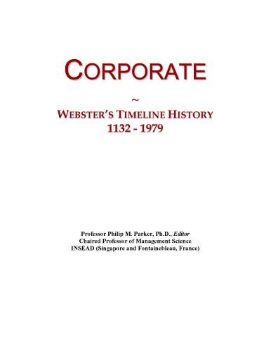 Corporate: Webster's Timeline History, 1132 - 1979