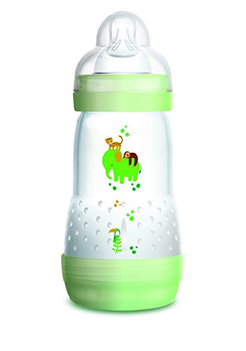 MAM Biberon Easy Start Anti-Colique, 260ml, Débit 2, Vert