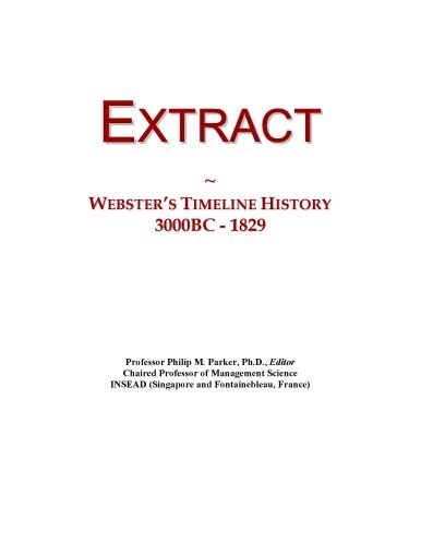 Extract: Webster's Timeline History, 3000BC - 1829