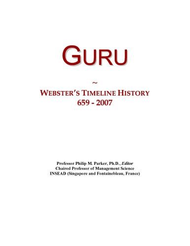 Guru: Webster's Timeline History, 659 - 2007