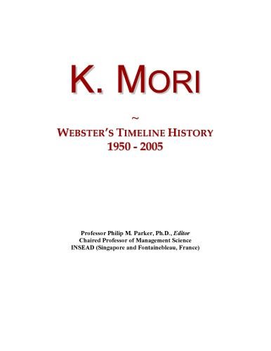 K. Mori: Webster's Timeline History, 1950 - 2005