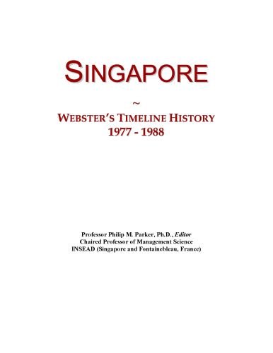 Singapore: Webster's Timeline History, 1977 - 1988