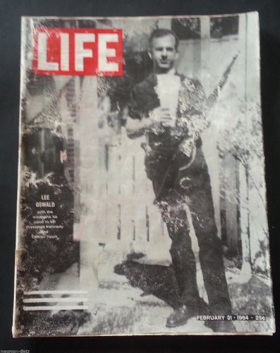LIFE: MAGAZINE: FEBRUARY 21, 1964, LEE OSWALD WITH WEAPONS HE USED TO KILL PRESIDENT KENNEDY AND OFFICER TIPPET ON COVER