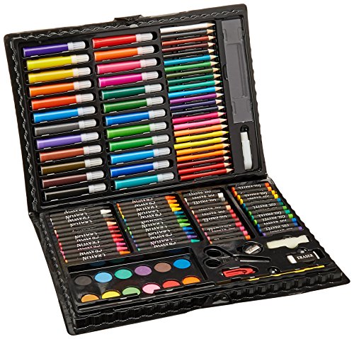 Book Cover Darice 120-Piece Deluxe Art Set - Art Supplies for Drawing, Painting and More in a Plastic Case - Makes a Great Gift for Children and Adults