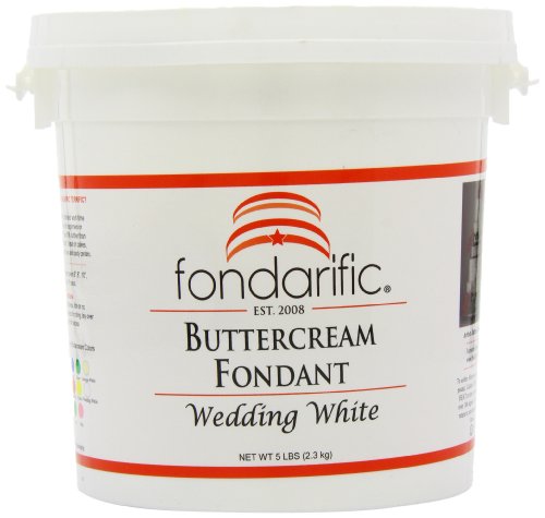 Fondarific Buttercream Wedding White Fondant, 5-Pounds