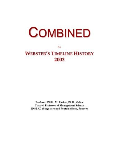 Combined: Webster's Timeline History, 2003