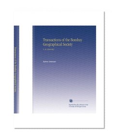 Transactions of the Bombay Geographical Society
