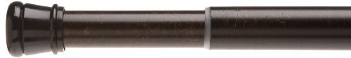 Book Cover Carnation Home Fashions Adjustable 41-to-72-Inch Steel Shower Curtain Tension Rod, Bronze