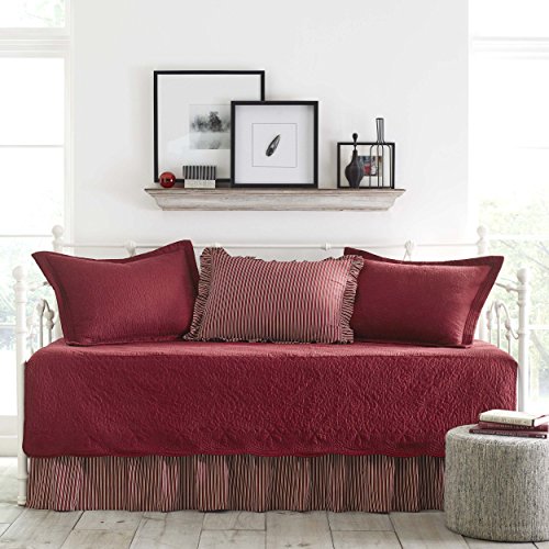 Book Cover Stone Cottage Trellis Collection 5-Piece Daybed Set, Scarlet