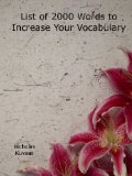 List of 2000 Words to Increase Your Vocabulary