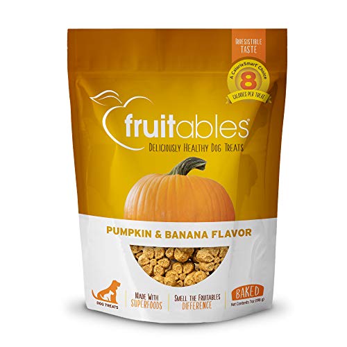 Book Cover Fruitables Baked Dog Treats | Pumpkin Treats for Dogs | Healthy Low Calorie Treats | Free of Wheat, Corn and Soy | Pumpkin and Banana | 7 Ounces