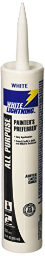 White Lightning Products 30010 Painter's Preferred Acrylic Latex Caulk, White