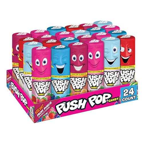 Bazooka Push Pop Display Box, 0.50 Ounce (Pack Of 24)