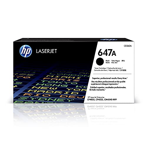HP CE260A 647A Original LaserJet Toner Cartridge, Black, Single Pack