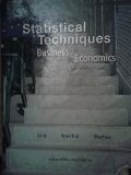Statistical Techniques in Business and Economics 14th Edition