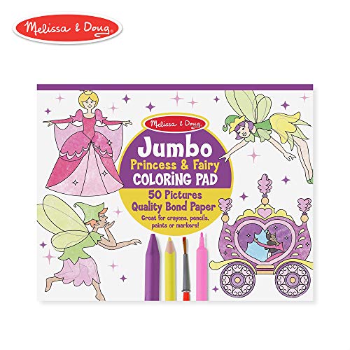 Book Cover Melissa & Doug Princess & Fairy Jumbo Coloring Pad