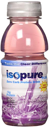 Isopure Plus 0 Carb - Zero Carb Protein Drink - Grape Frost, 6 Count