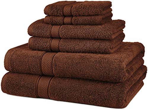 Pinzon 6 Piece Blended Egyptian Cotton Bath Towel Set - Cocoa