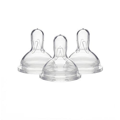 Medela Slow Flow Bottle Nipples with Wide Base, 3 Pack, Baby Newborns Age 0-4 Months, Compatible with All Medela Breast Milk Bottles, Made Without BPA