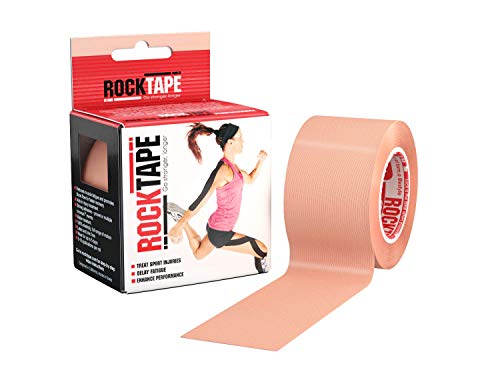RockTape Original 2-Inch Water-Resistant Kinesiology Tape, 16.4-Foot Continuous Roll, Beige
